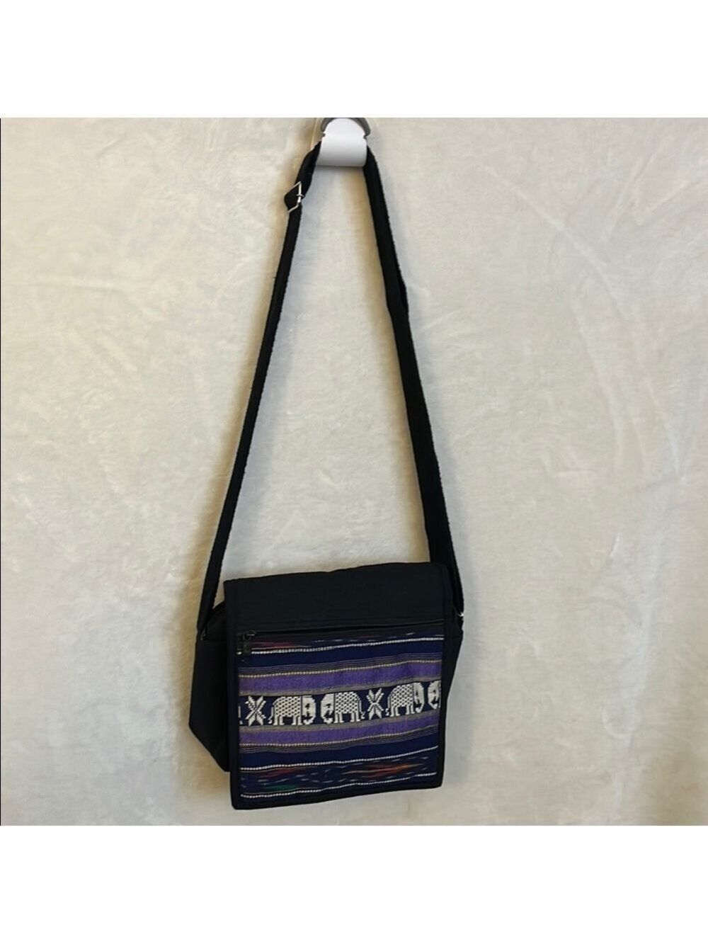 100% cotton Crossbody Bag with Adjustable Strap - Picture 8 of 8